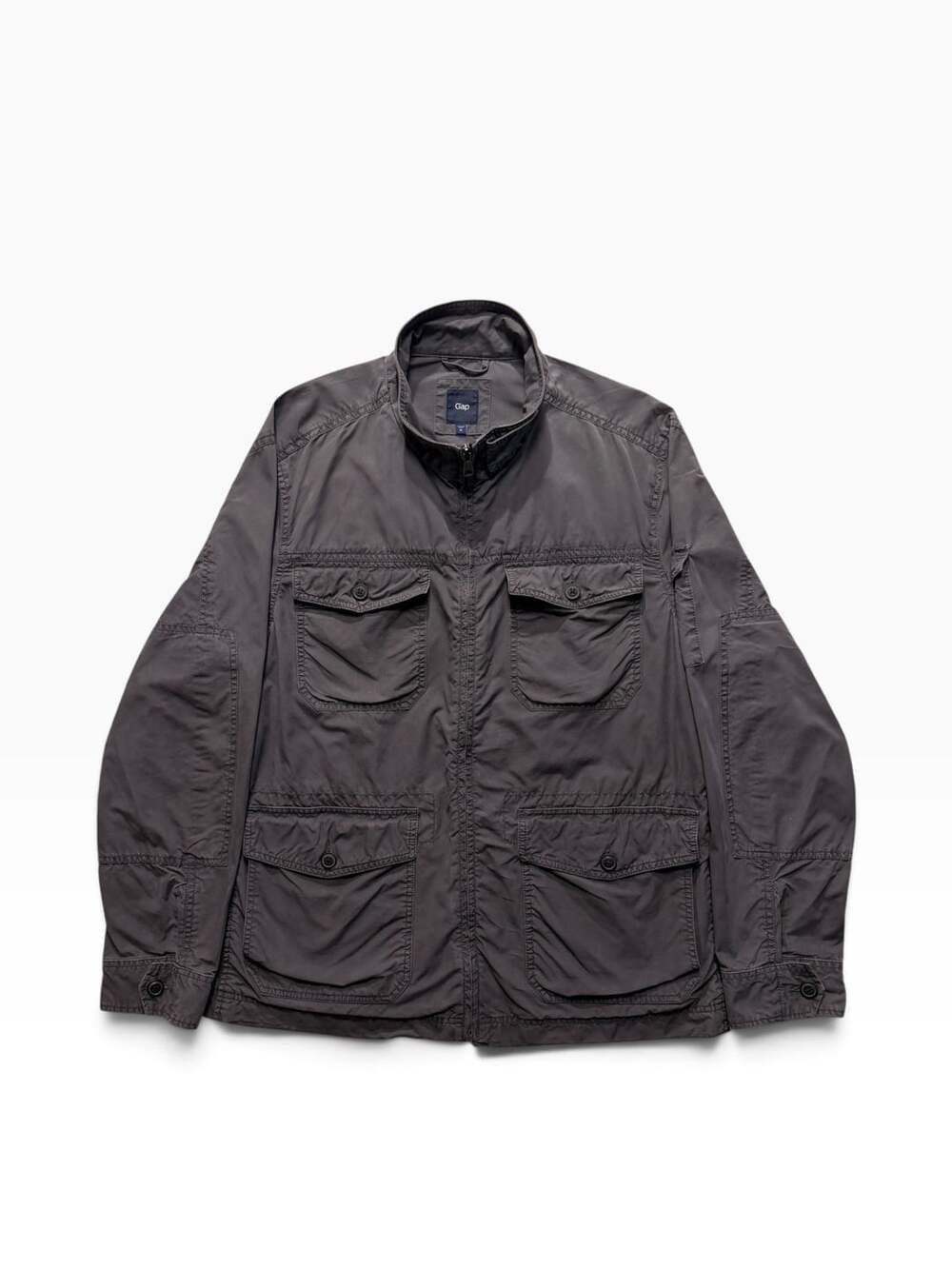 Gap Military Utility Field Jacket Multi Pocket Gray Size XL